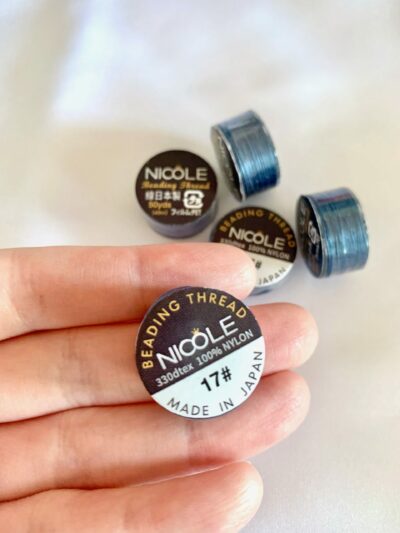 Japanese Blue Pre-Waxed Nylon Beading Thread 50 yards - Image 2