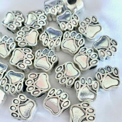 Large Hole Animal Paw Metal Bead
