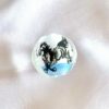 20mm Black Horse Round Chinese Inside Painting Handmade Glass Bead