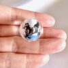 CLOSEUP_20mm Black Horse Round Chinese Inside Painting Handmade Glass Bead